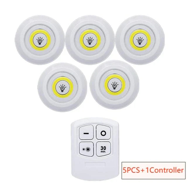 Kit 5 Lâmpadas de Led - Sem fio com Controle Remoto
